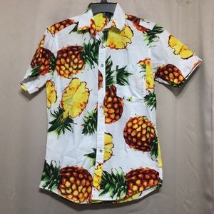 Pineapple Print Polo
